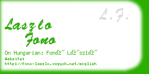 laszlo fono business card